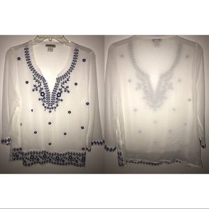 Lucky Brand Sheer Blouse